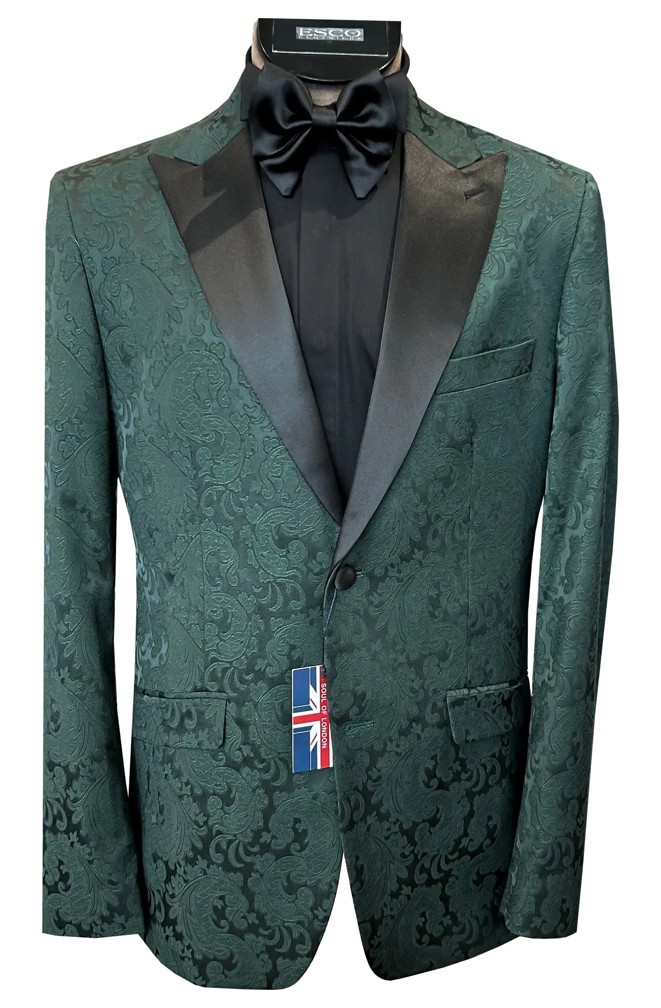 SOUL OF LONDON TUXEDO JACKET- Green sold by Esco Clothiers product image thumbnail 2