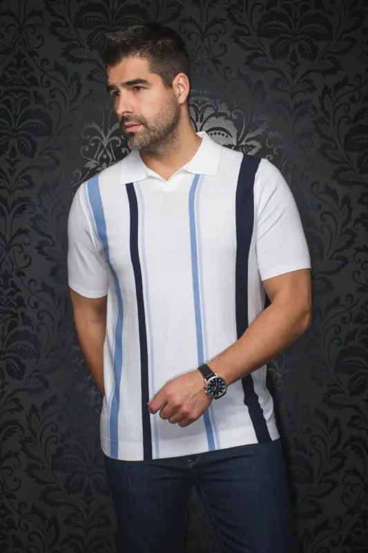 AU NOIR SWEATER POLO- AVERY White sold by Esco Clothiers
