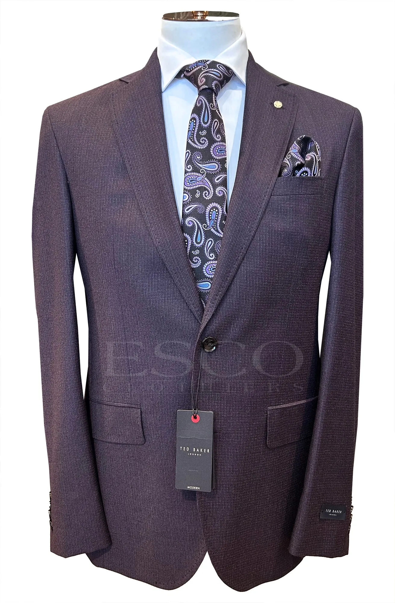 TED BAKER 2 PIECE SUIT- KARL Grape sold by Esco Clothiers product image thumbnail 2