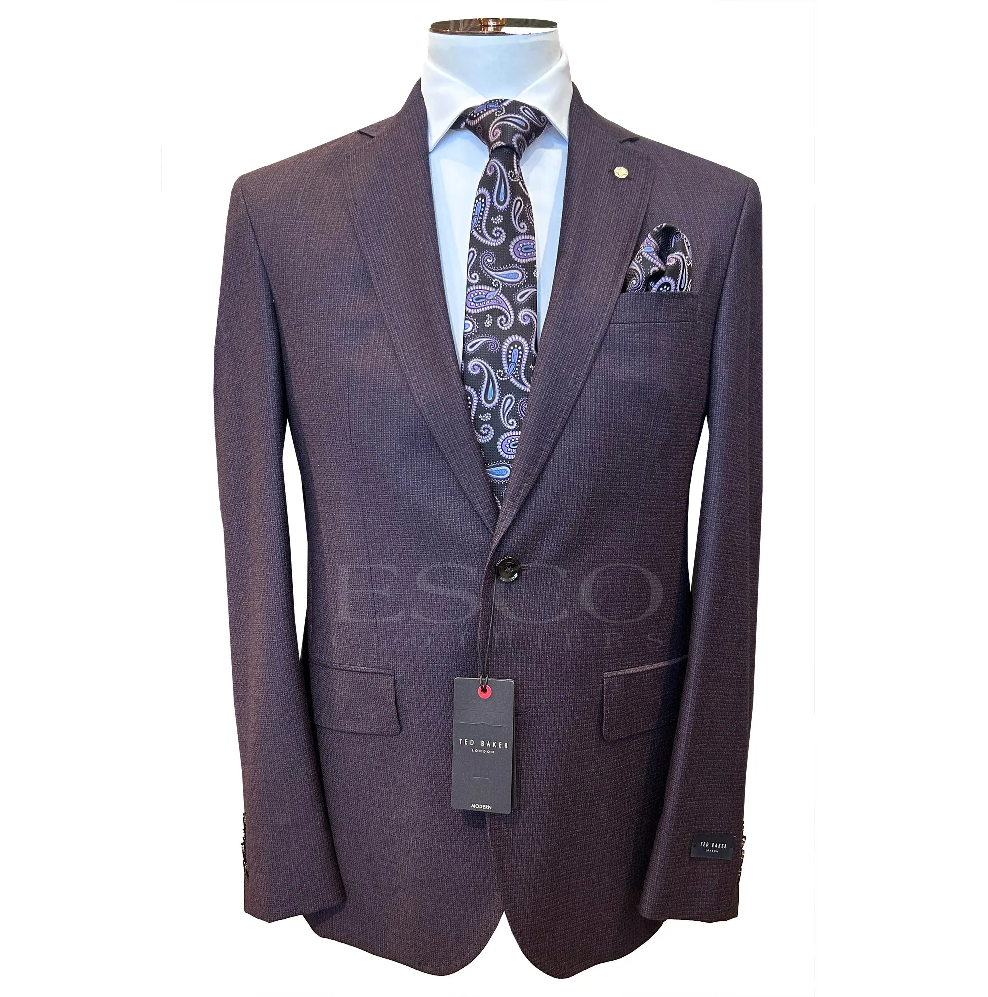 TED BAKER 2 PIECE SUIT- KARL Grape sold by Esco Clothiers
