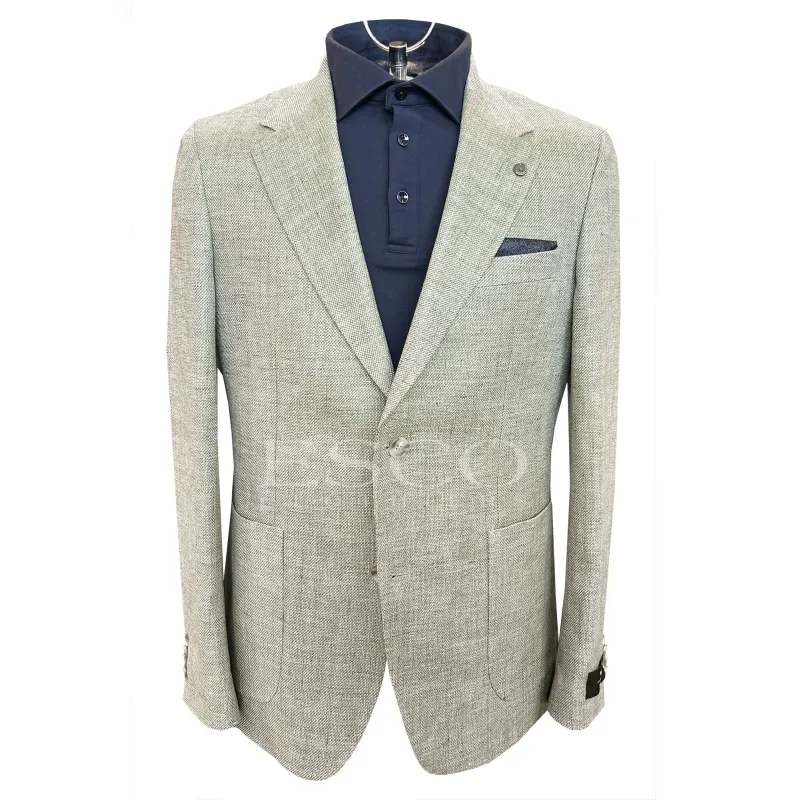 HORST LINEN JACKET- Pistachio sold by Esco Clothiers