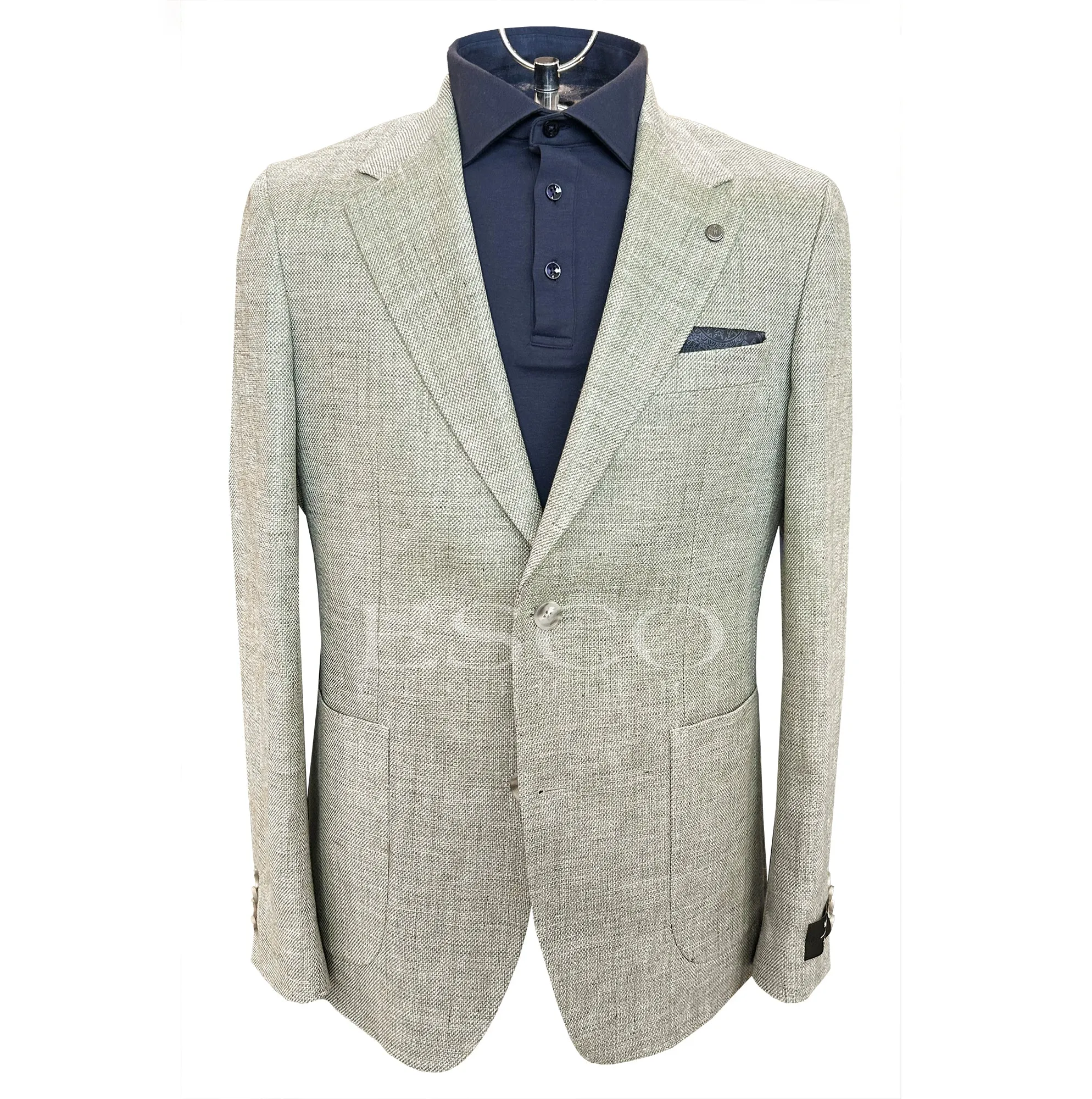 HORST LINEN JACKET- Pistachio sold by Esco Clothiers