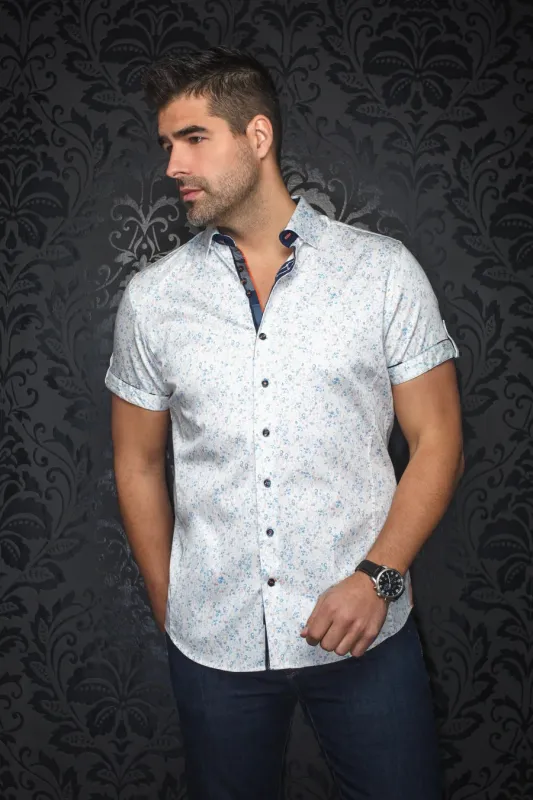 AU NOIR SHORT SLEEVE SHIRT- ALFIERI sold by Esco Clothiers