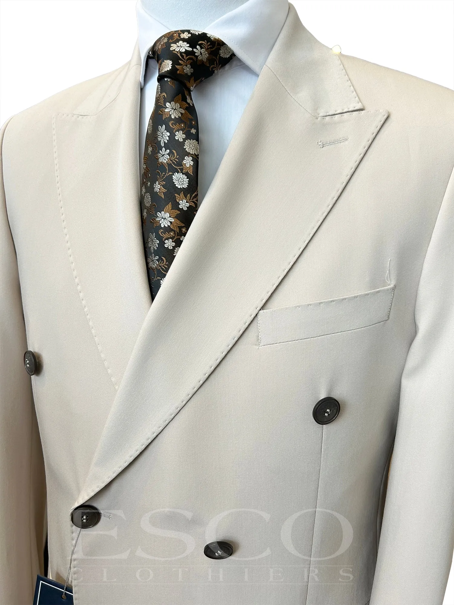 LIAM DANIEL 2 PIECE SUIT- Double Breasted Beige sold by Esco Clothiers product image thumbnail 2