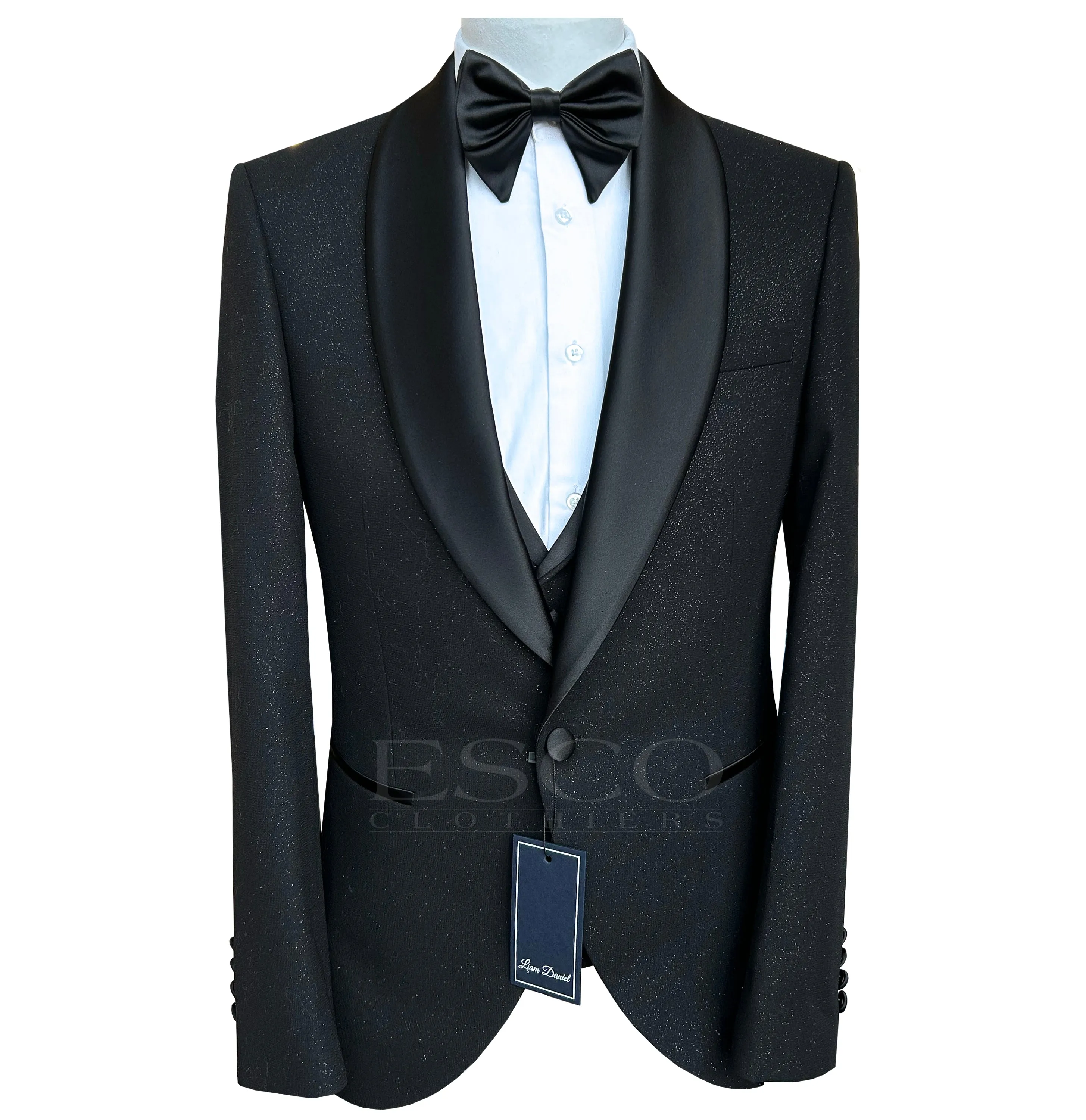 LIAM DANIEL 3 PIECE TUXEDO- Black sold by Esco Clothiers product image thumbnail 2