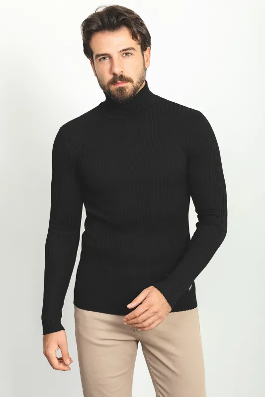 MCR MEN'S TURTLENECK SWEATER- Black sold by Esco Clothiers