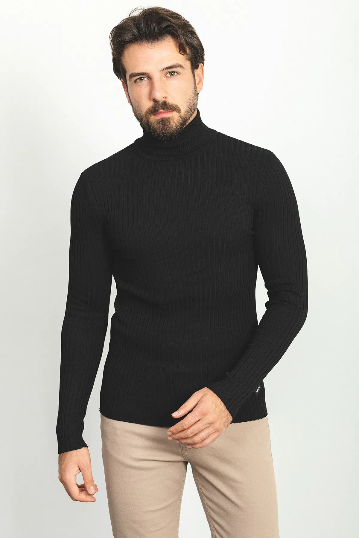 MCR MEN'S TURTLENECK SWEATER- Black sold by Esco Clothiers