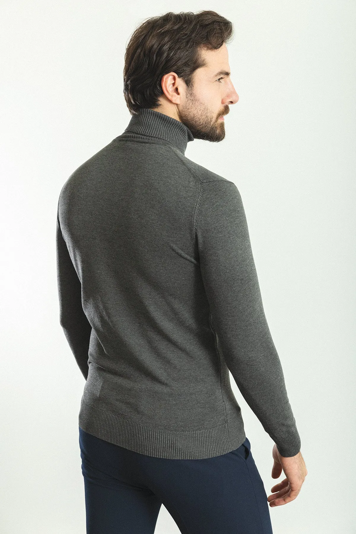 MCR MEN'S TURTLENECK SWEATER- Anthracite sold by Esco Clothiers product image thumbnail 3