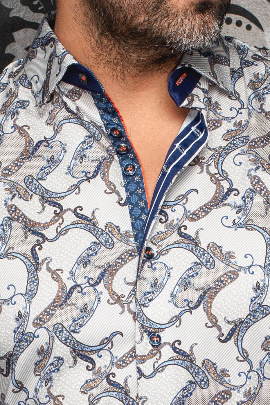 AU NOIR SHIRT- MIRAGE Stone sold by Esco Clothiers product image thumbnail 2