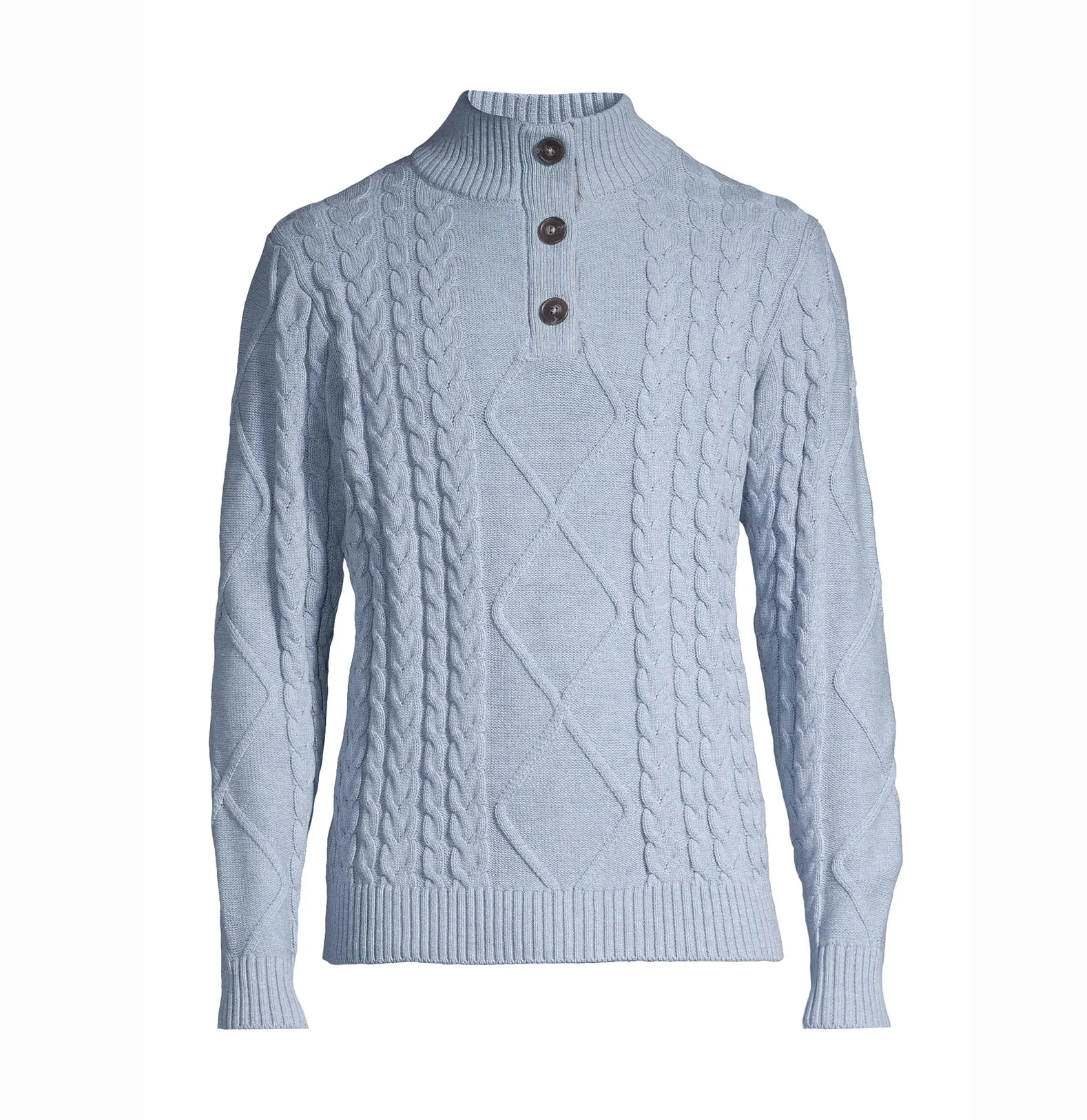 SOUL OF LONDON MOCK SWEATER- Light Blue sold by Esco Clothiers