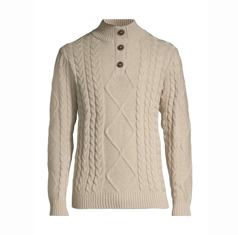 SOUL OF LONDON MOCK SWEATER- Beige sold by Esco Clothiers