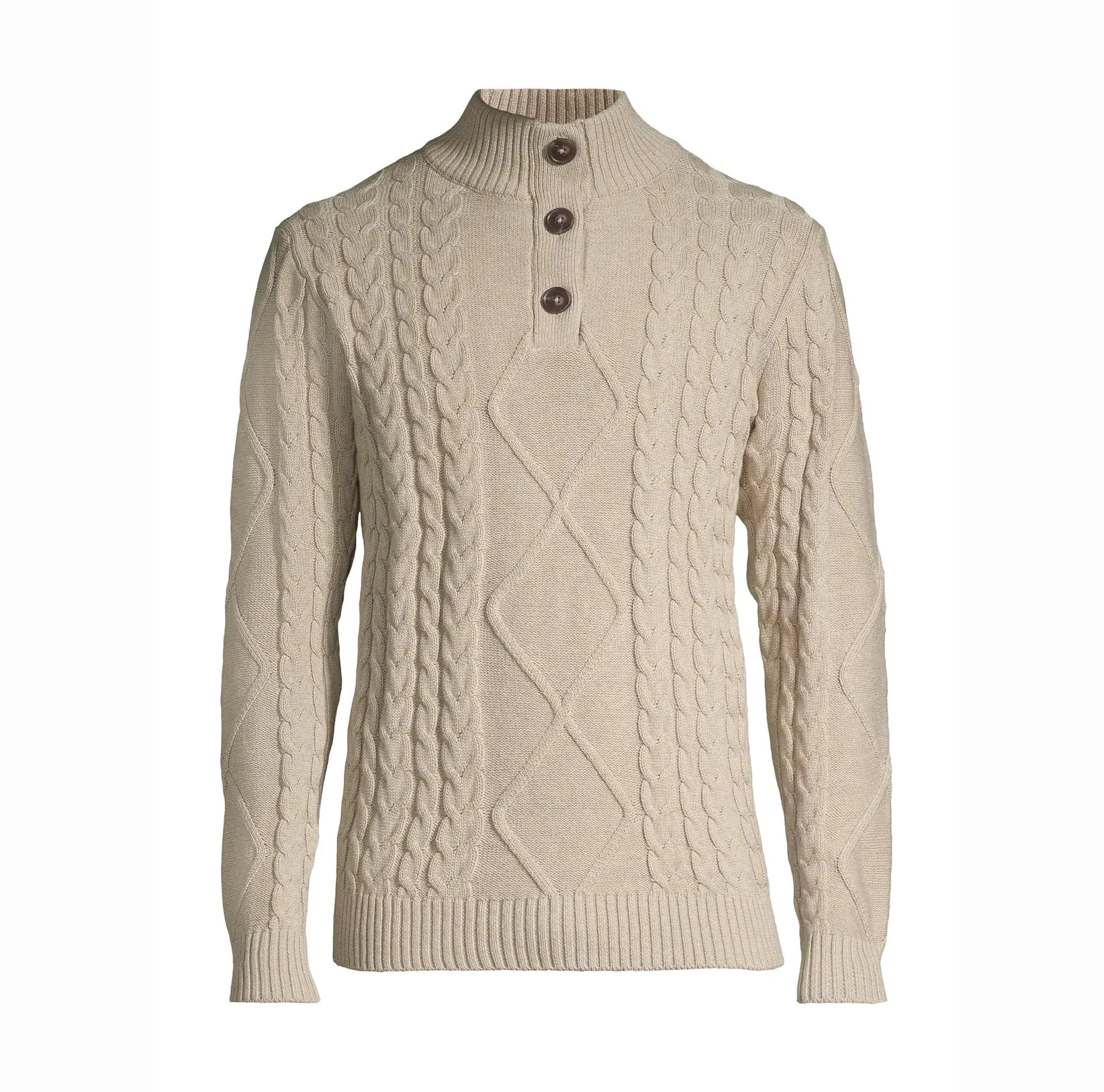 SOUL OF LONDON MOCK SWEATER- Beige sold by Esco Clothiers