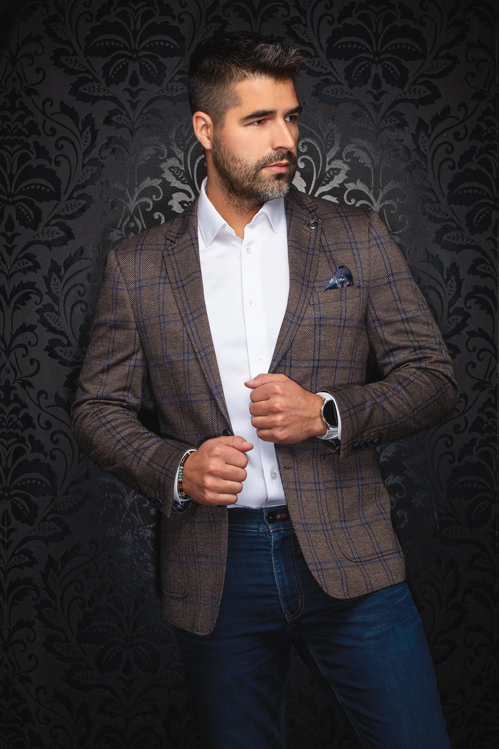 AU NOIR BLAZER- BROSNAN Tobacco sold by Esco Clothiers product image thumbnail 2