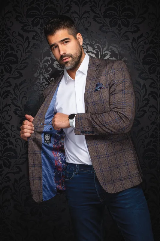 AU NOIR BLAZER- BROSNAN Tobacco sold by Esco Clothiers