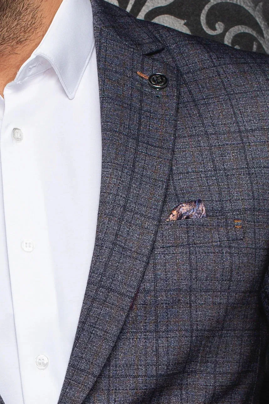 AU NOIR BLAZER- FIENNES Grey sold by Esco Clothiers product image thumbnail 2