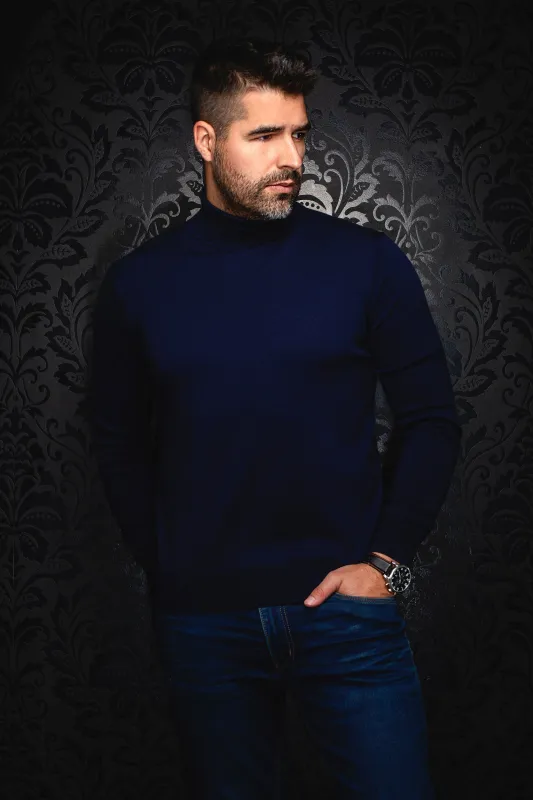 AU NOIR SWEATER- ARKANES Navy made by Esco Clothiers
