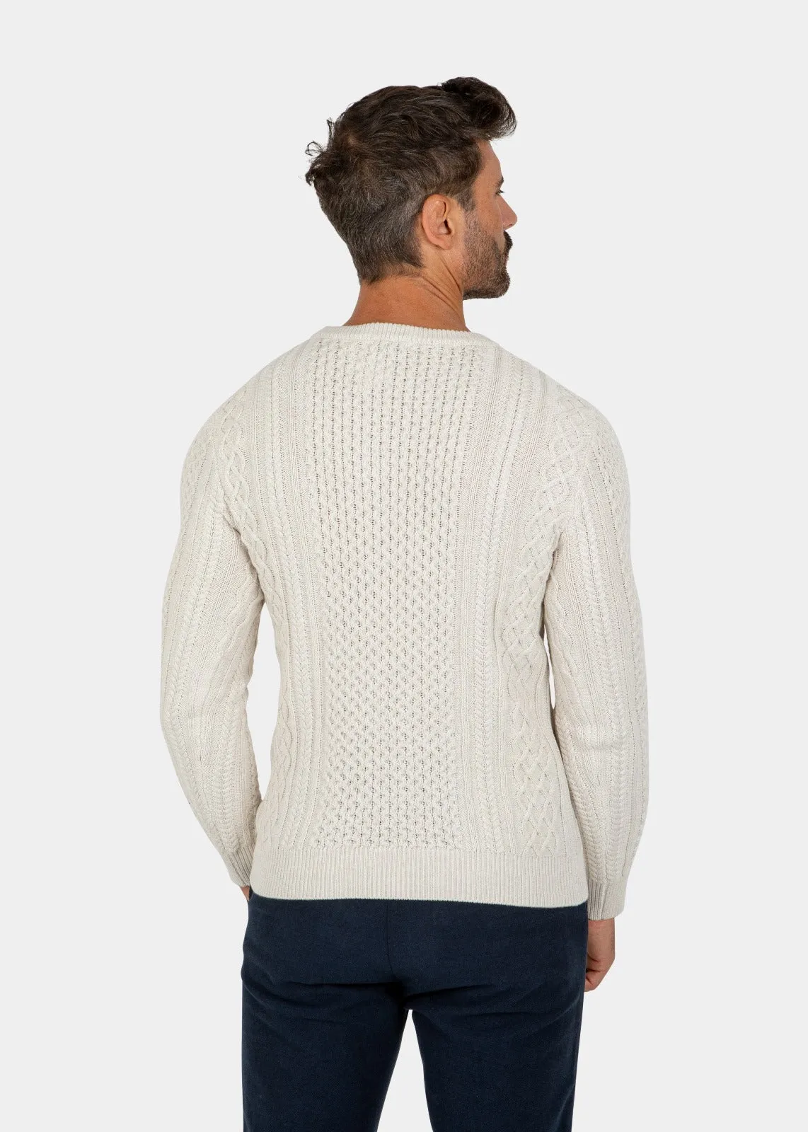 LIAM DANIEL CREW NECK SWEATER- Off-White sold by Esco Clothiers product image thumbnail 2