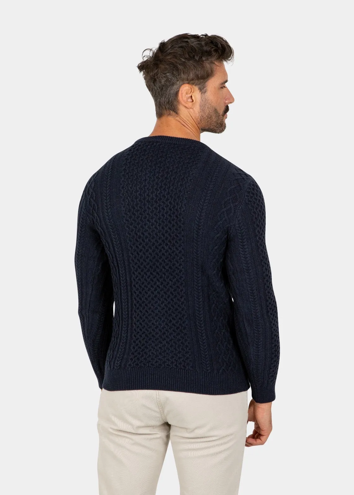 LIAM DANIEL CREW NECK SWEATER- Navy sold by Esco Clothiers product image thumbnail 2