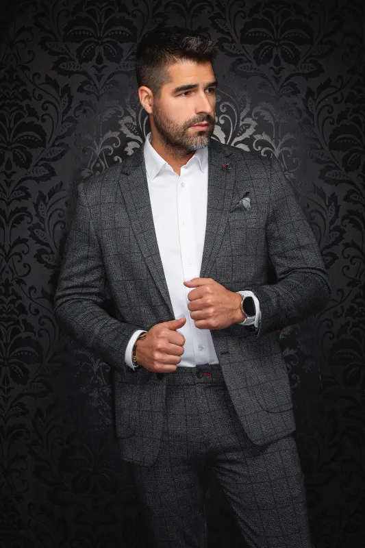 AU NOIR BLAZER- WEAVING Black sold by Esco Clothiers