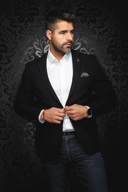 AU NOIR BLAZER- HAWKE Black sold by Esco Clothiers