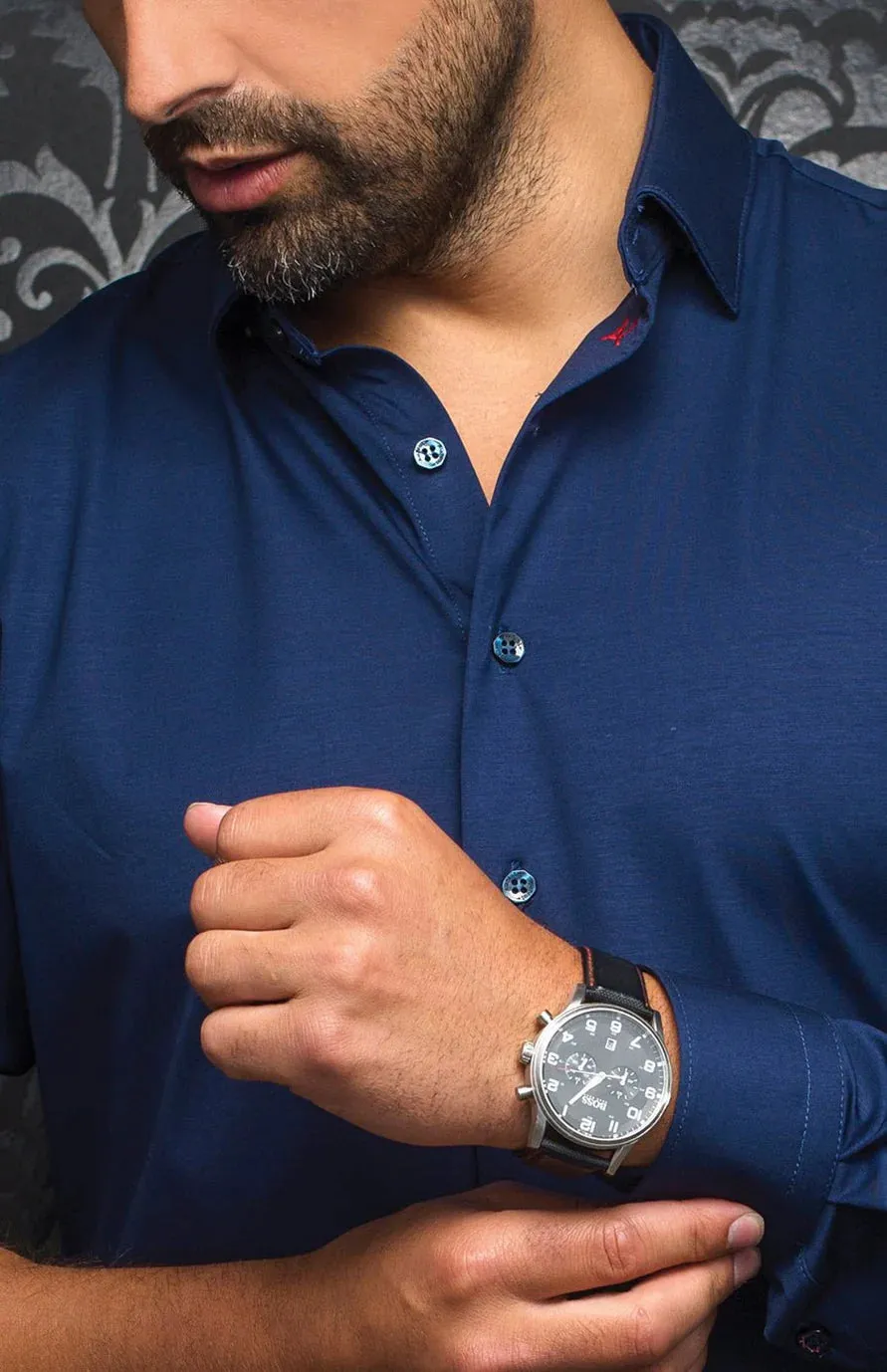 AU NOIR SHIRT- ALEXANDER SLD Navy sold by Esco Clothiers product image thumbnail 2