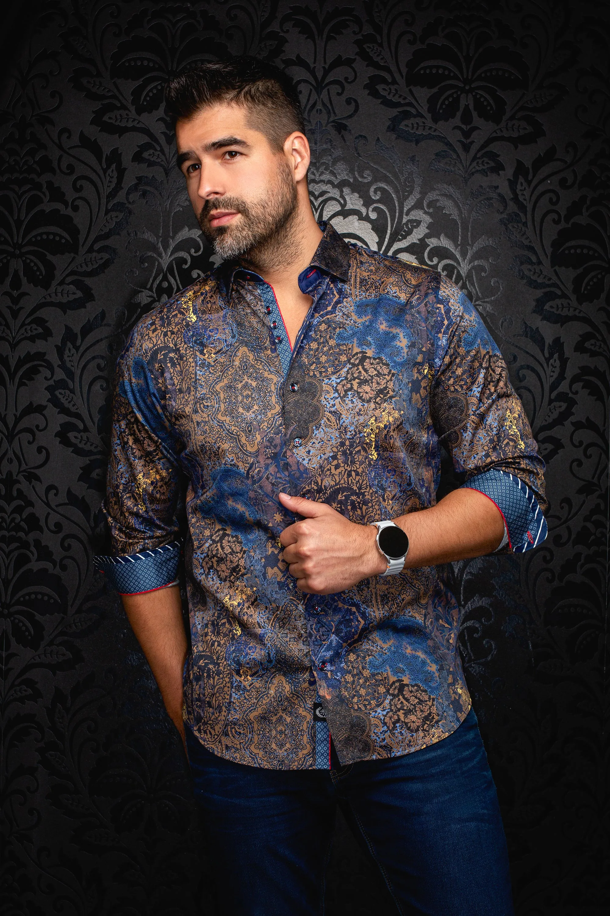 AU NOIR SHIRT- INDORE Tobacco sold by Esco Clothiers