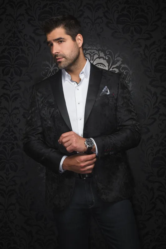 AU NOIR BLAZER- DAMON Black sold by Esco Clothiers