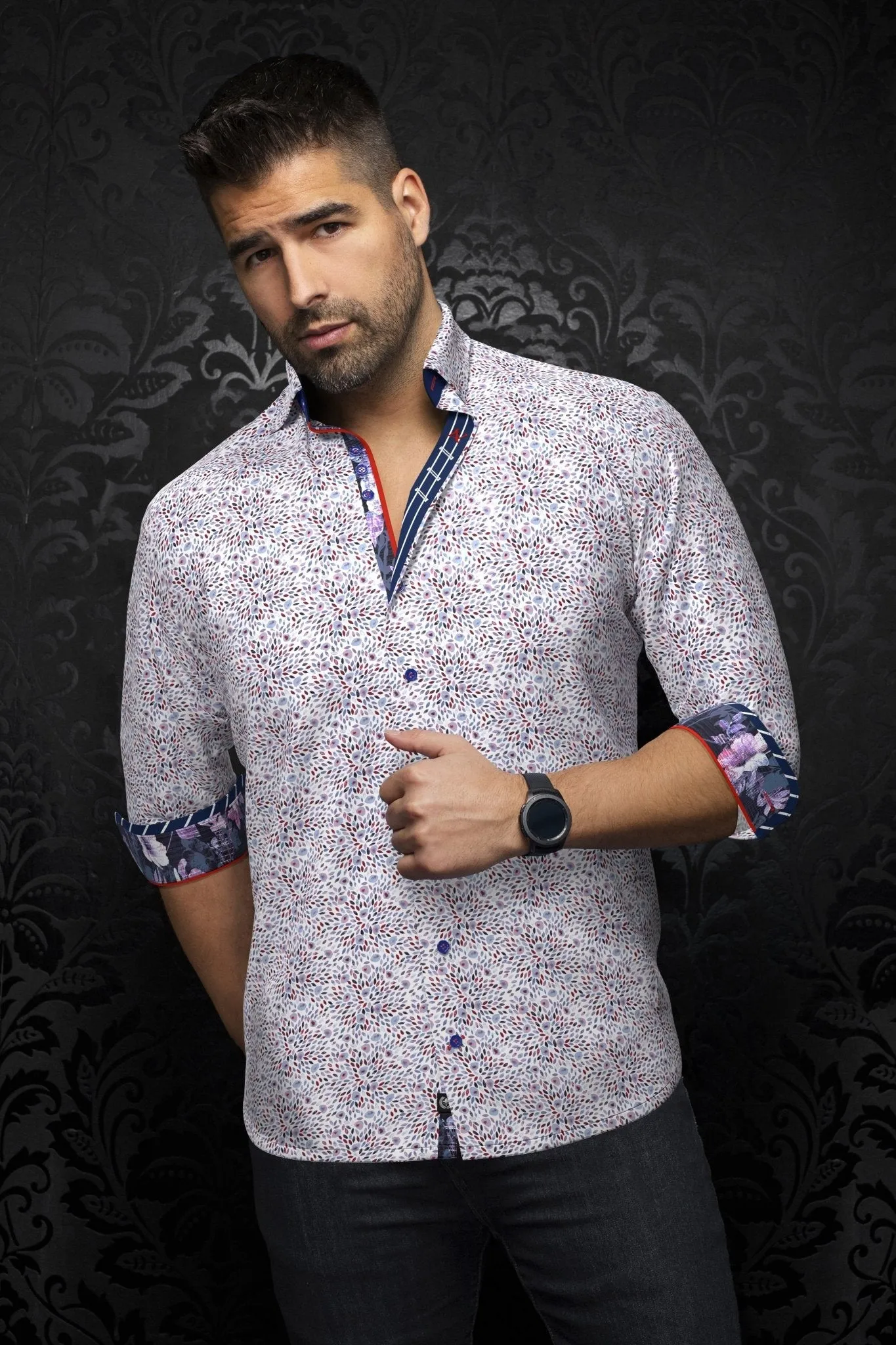 Au Noir Shirt | MARLEY, White sold by Esco Clothiers