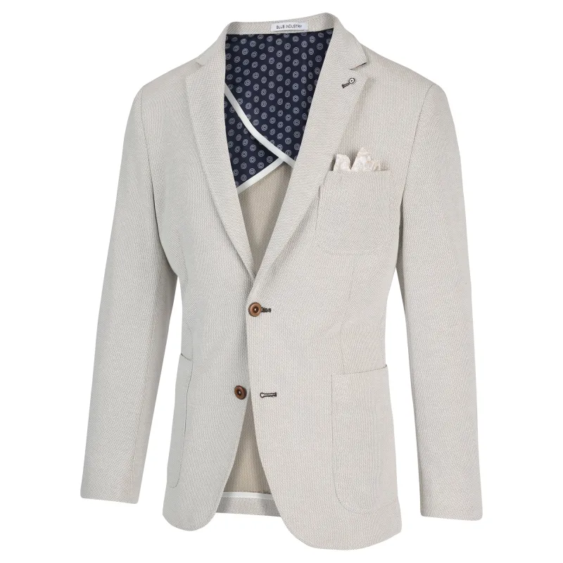 BLUE INDUSTRY CORE WAFFLE BLAZER- Sand sold by Esco Clothiers