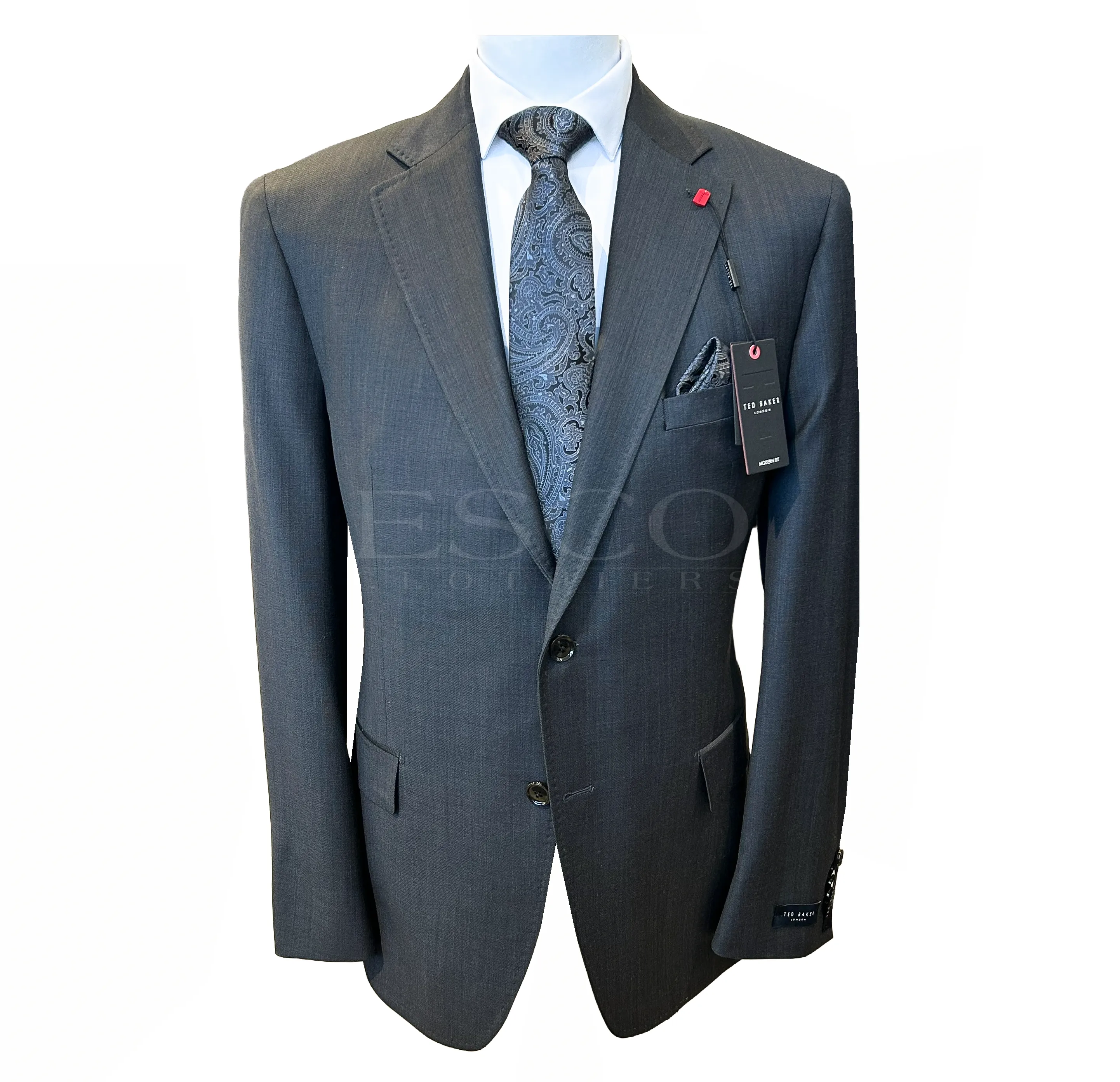 TED BAKER 2 PIECE SUIT- Dark Grey sold by Esco Clothiers