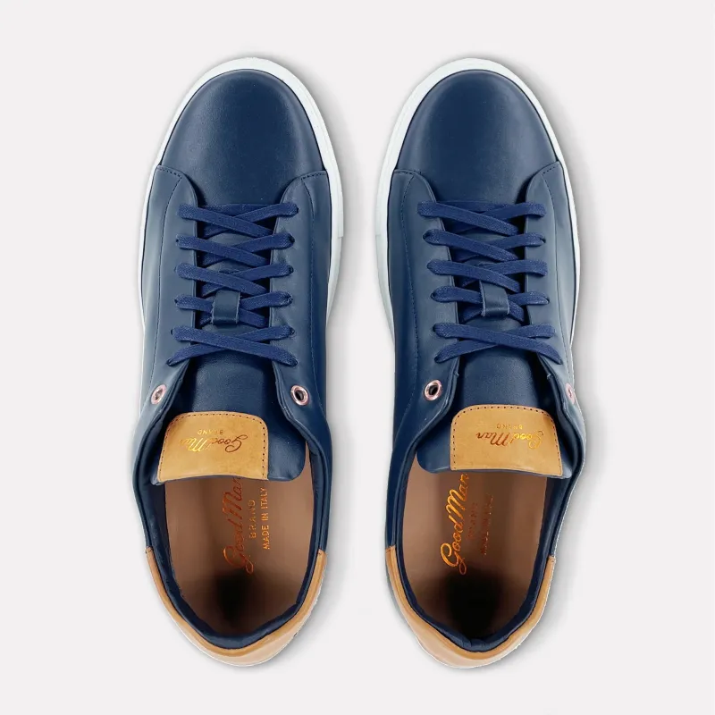 Good Man Brand Legend Classic Navy/Dark Vachetta Sneaker - Handcrafted in Italy made by Esco Clothiers