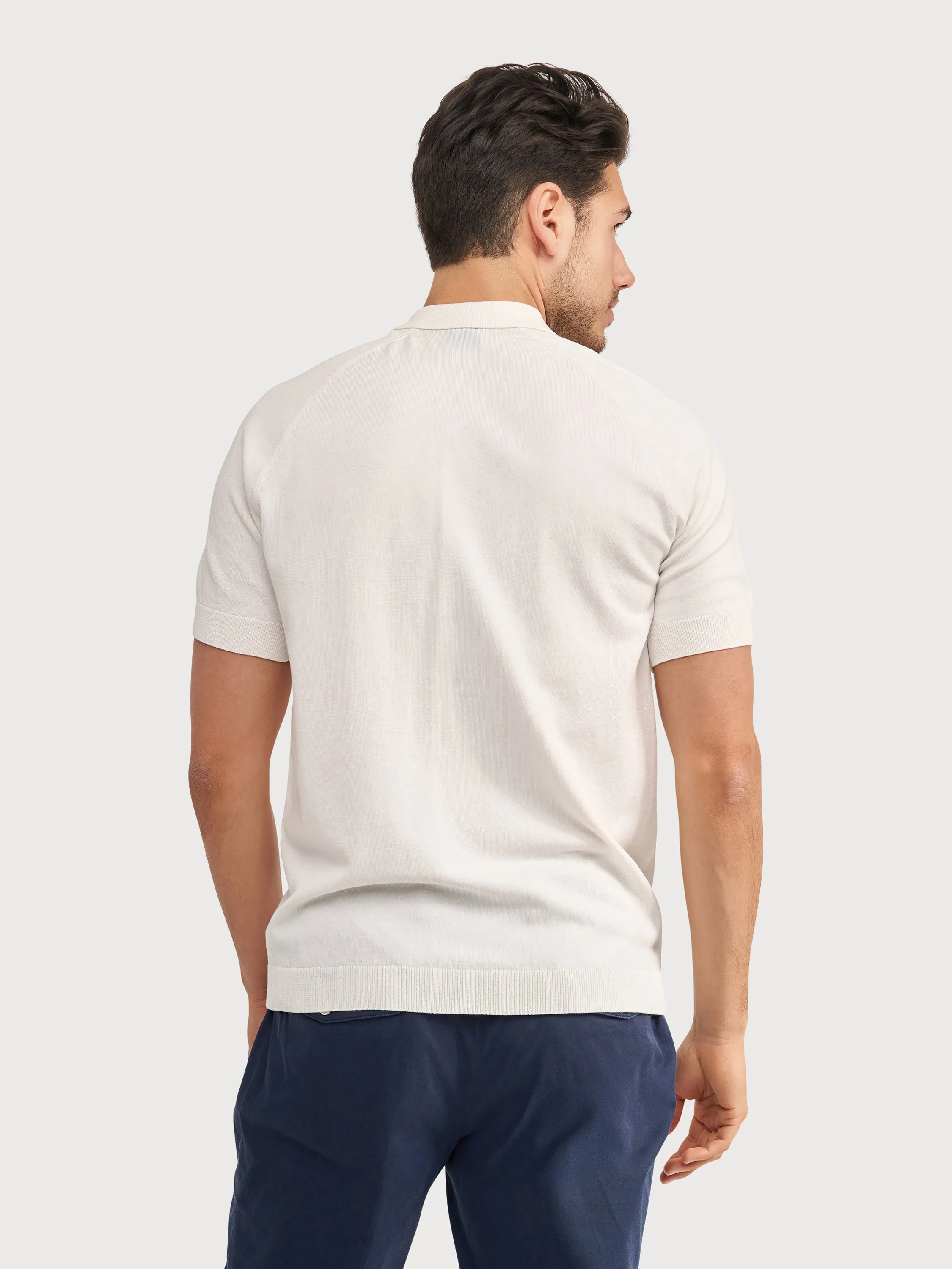 Blue Industry Luxe Polo shirt- White sold by Esco Clothiers product image thumbnail 2
