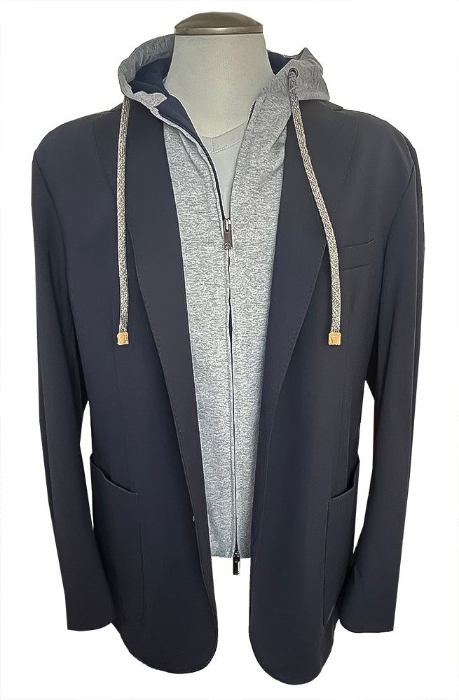 OLLIVER GREY TRAVEL JACKET WITH HOOD- JAMES NAVY sold by Esco Clothiers product image thumbnail 2