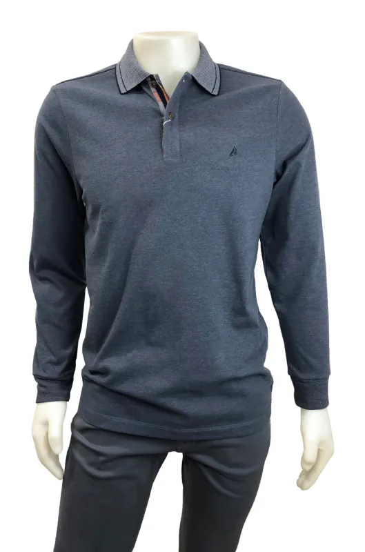 TRE VELLA LONG SLEEVE POLO SHIRT sold by Esco Clothiers
