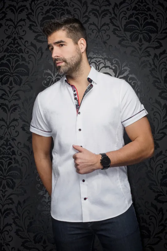 AU NOIR SHORT SLEEVE SHIRT- DONIZETTI sold by Esco Clothiers