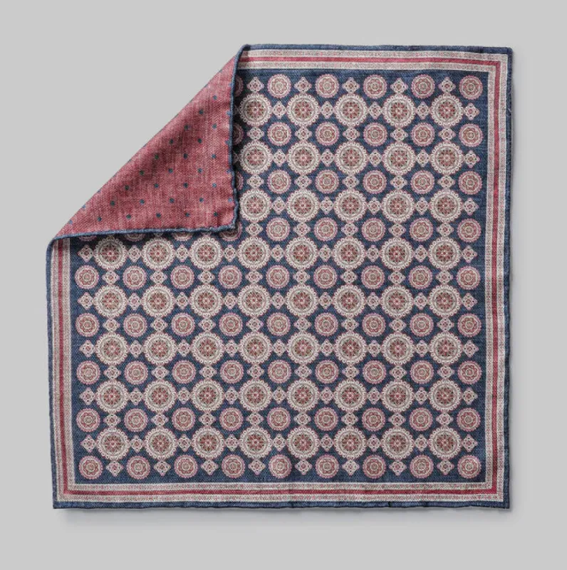 JACK VICTOR SILK POCKET SQUARE sold by Esco Clothiers