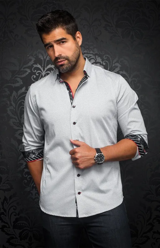 AU NOIR SHIRT | BLONDEL, White / Black sold by Esco Clothiers
