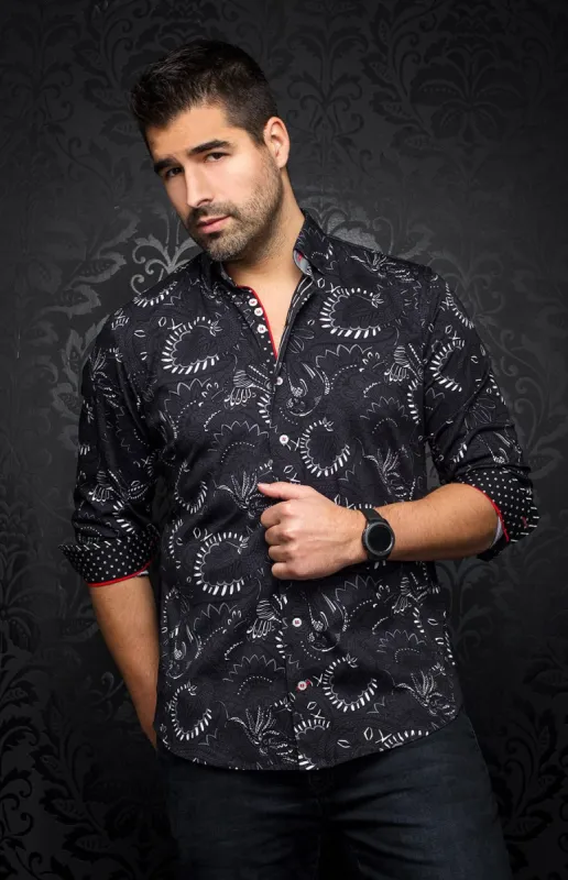 AU NOIR SHIRT | KAHLO, Black sold by Esco Clothiers