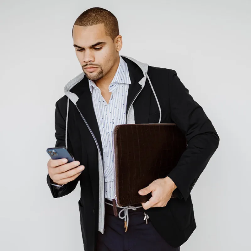 OLLIVER GREY TRAVEL JACKET WITH HOOD- JAMES BLACK sold by Esco Clothiers