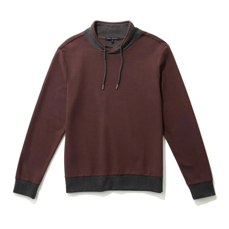 RIVERBEND CROSSOVER MOCK - BORDEAUX sold by Esco Clothiers