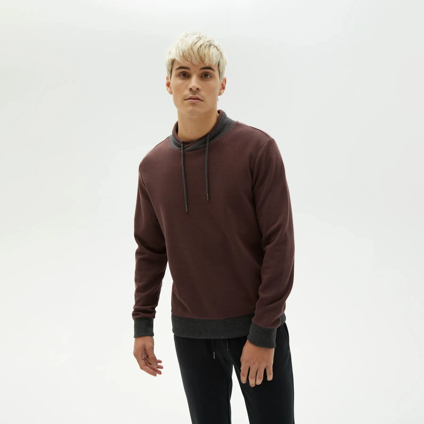 RIVERBEND CROSSOVER MOCK - BORDEAUX sold by Esco Clothiers product image thumbnail 2