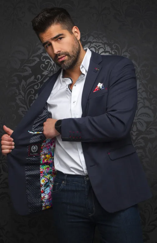 AU NOIR BLAZER | BARTOLO, Midnight sold by Esco Clothiers