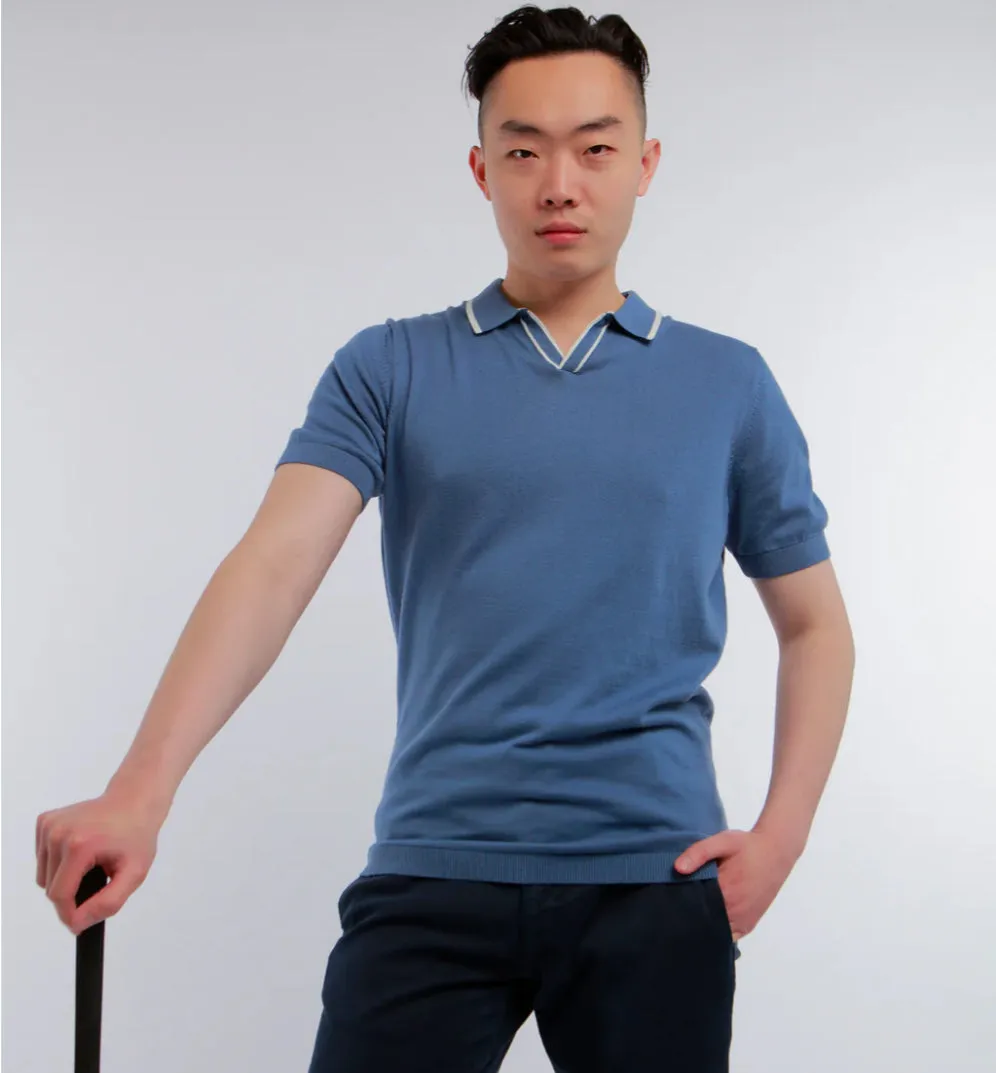 7 DOWNIE ST. POLO SHIRT- JHONNY BLUE sold by Esco Clothiers product image thumbnail 2