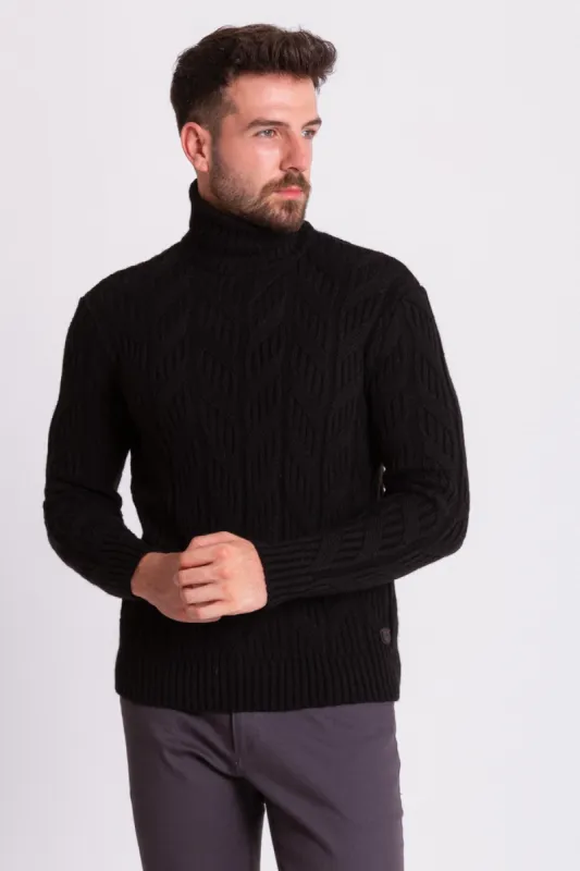 MCR MEN'S TURTLENECK SWEATER- BLACK sold by Esco Clothiers