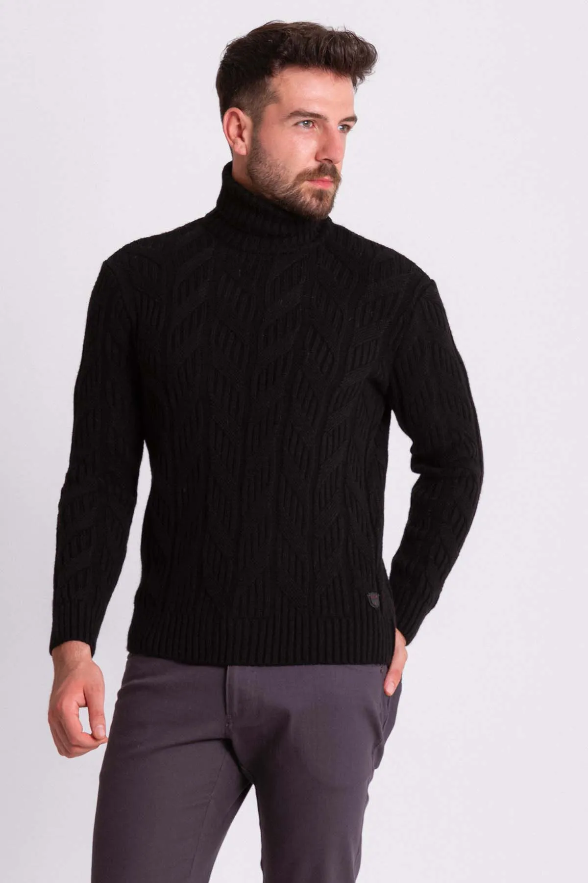 MCR MEN'S TURTLENECK SWEATER- BLACK sold by Esco Clothiers product image thumbnail 3