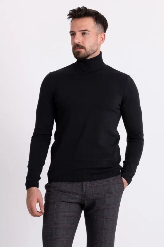 MCR MEN'S TURTLENECK SWEATER- BLACK sold by Esco Clothiers