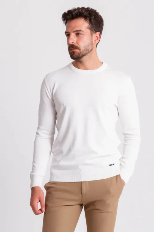 MCR MEN'S CREW NECK SWEATER- OFF WHITE sold by Esco Clothiers