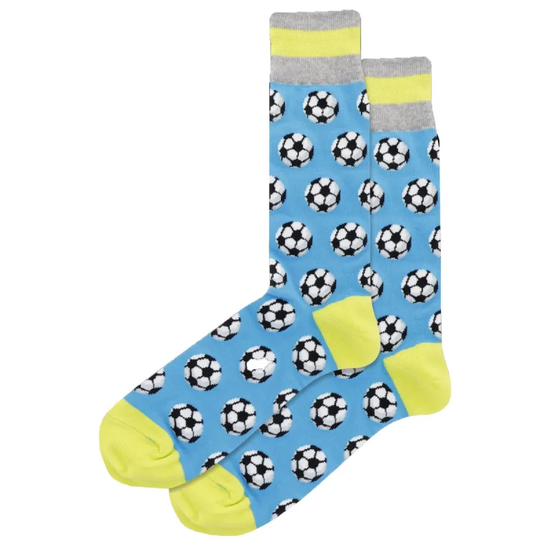 HOTSOX MEN'S CREW SOCKS- SOCCER BALLS sold by Esco Clothiers