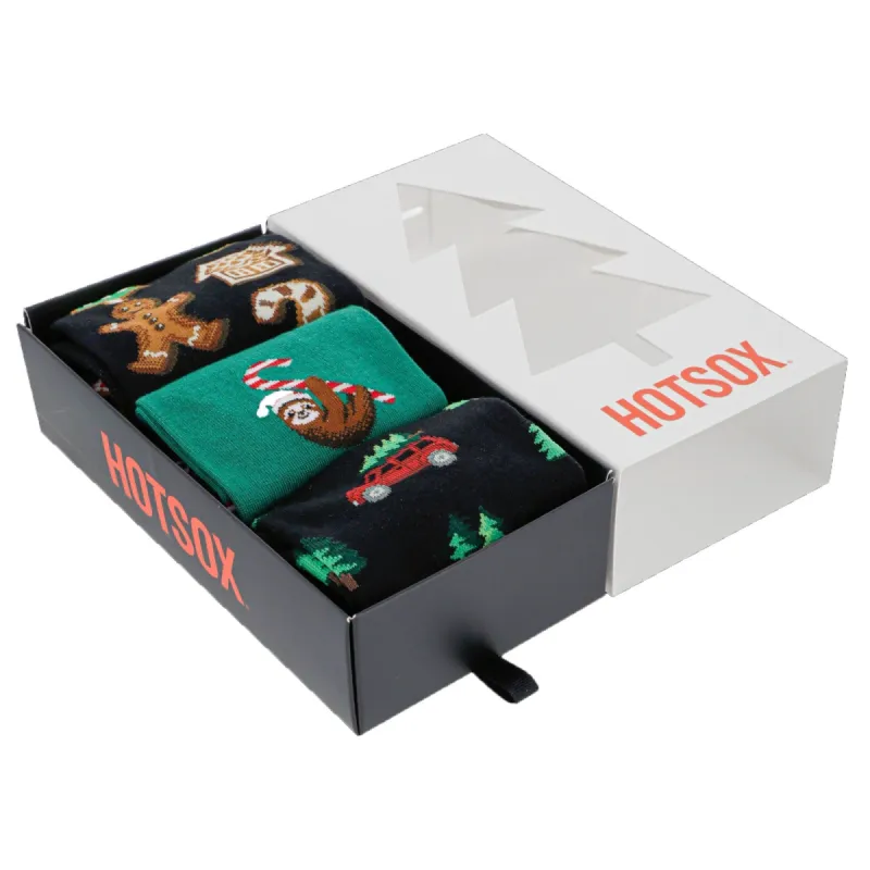 HOTSOX CREW SOCKS GIFT BOX (3 PAIR)- HOLIDAYS sold by Esco Clothiers