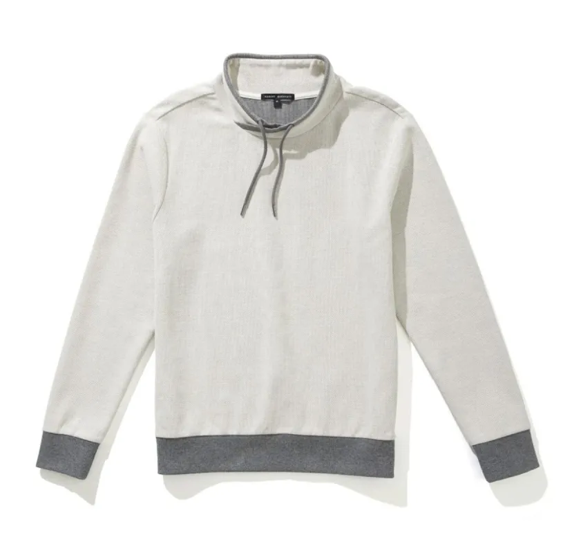 RIVERBEND CROSSOVER MOCK- WHITE sold by Esco Clothiers